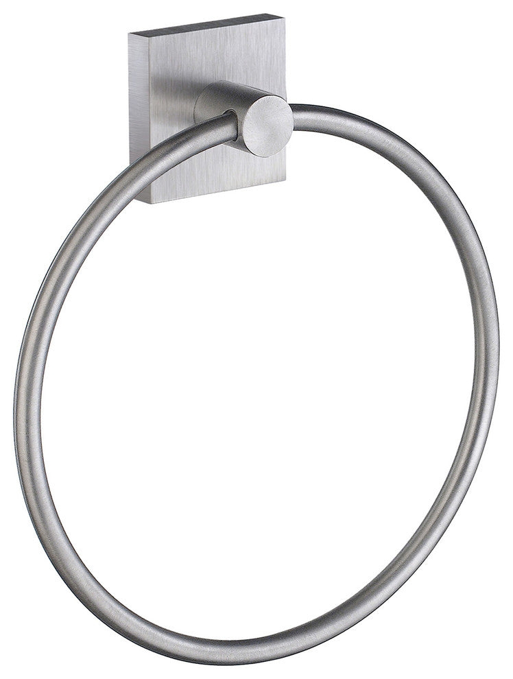 House Towel Ring Brushed Chrome