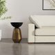 Clement Side Table, Black/ Antique Brass