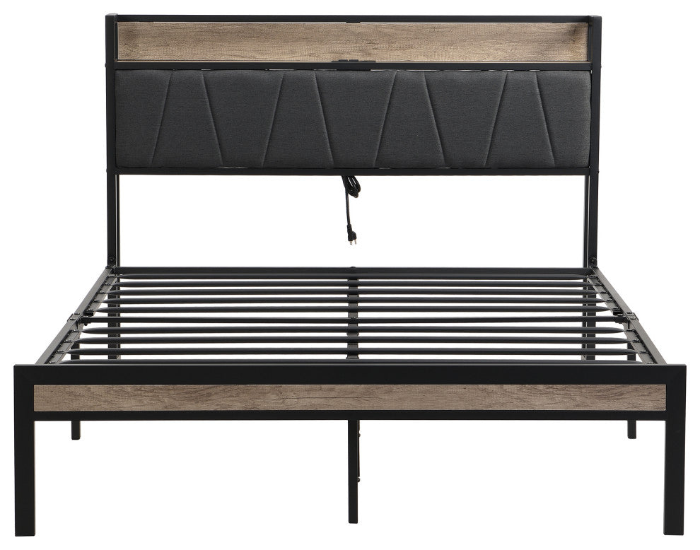 Gewnee Queen Size Metal Platform Bed Frame