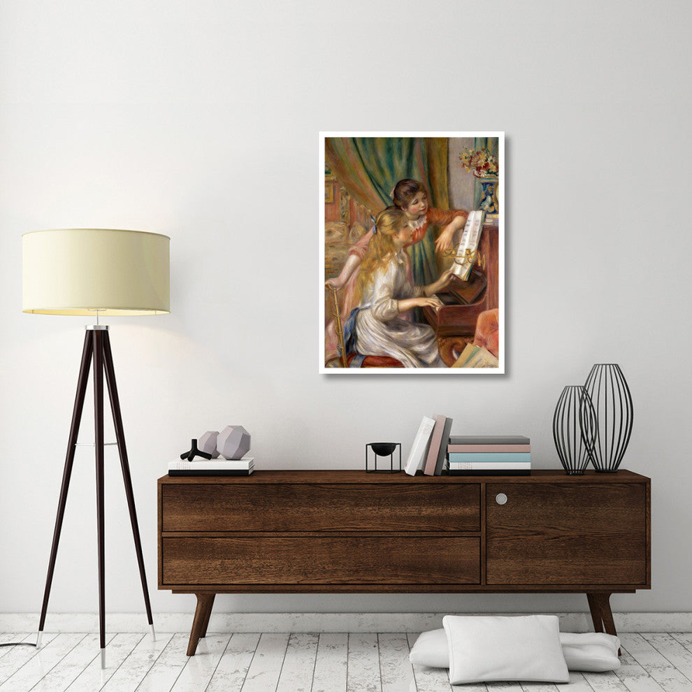 "Two Young Girls at the Piano" Paper Print by Pierre-Auguste Renoir, 32"x42"