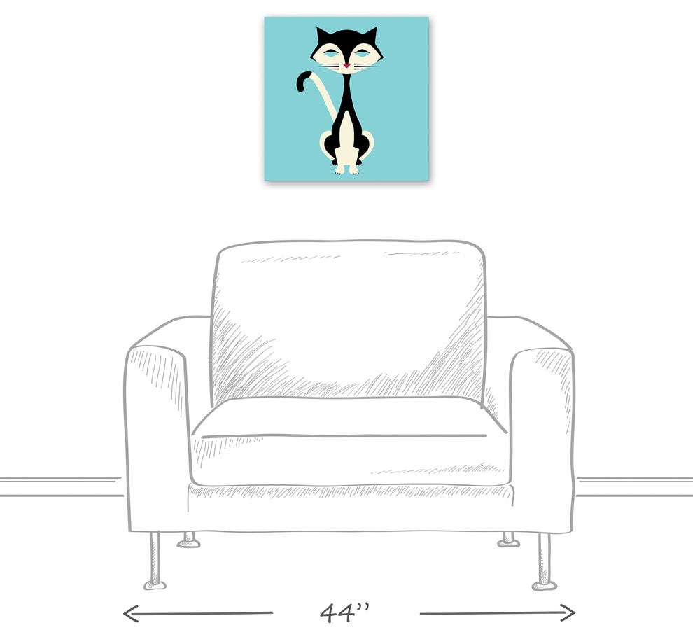 Mod Cat 16x16 Canvas Wall Art