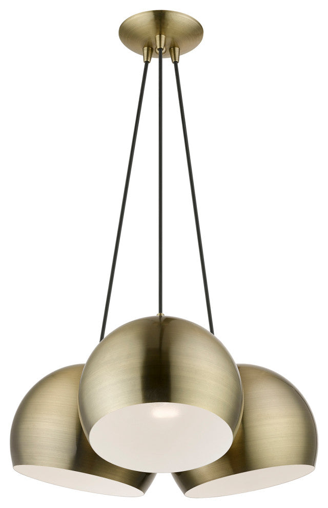 Livex Lighting 3 Light Antique Brass Multi Pendant