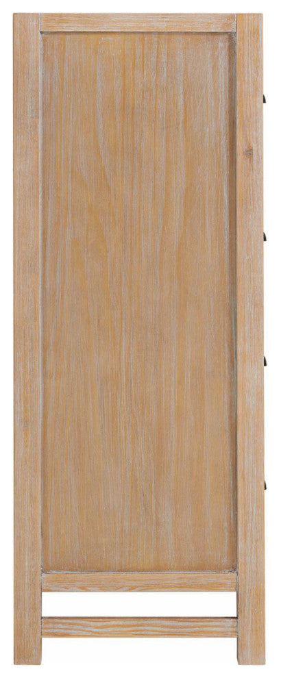 Modern Rustic Dresser, 5 Storage Drawers With Hooded Rubbed Bronze Pull Handles