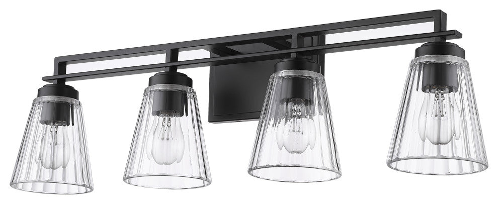 Z-LITE 4-Light Vanity, Matte Black