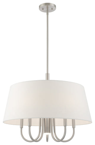 Livex Lighting Brushed Nickel 5 + 1 * Light Pendant Chandelier