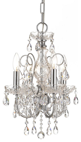 Crystorama Imperial 4-Light Clear Crystal Chrome Mini Chandelier I