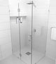 78"x51"x37" Frameless 90 Degree Shower Enclosure Glass Hinge, Polished Chrome