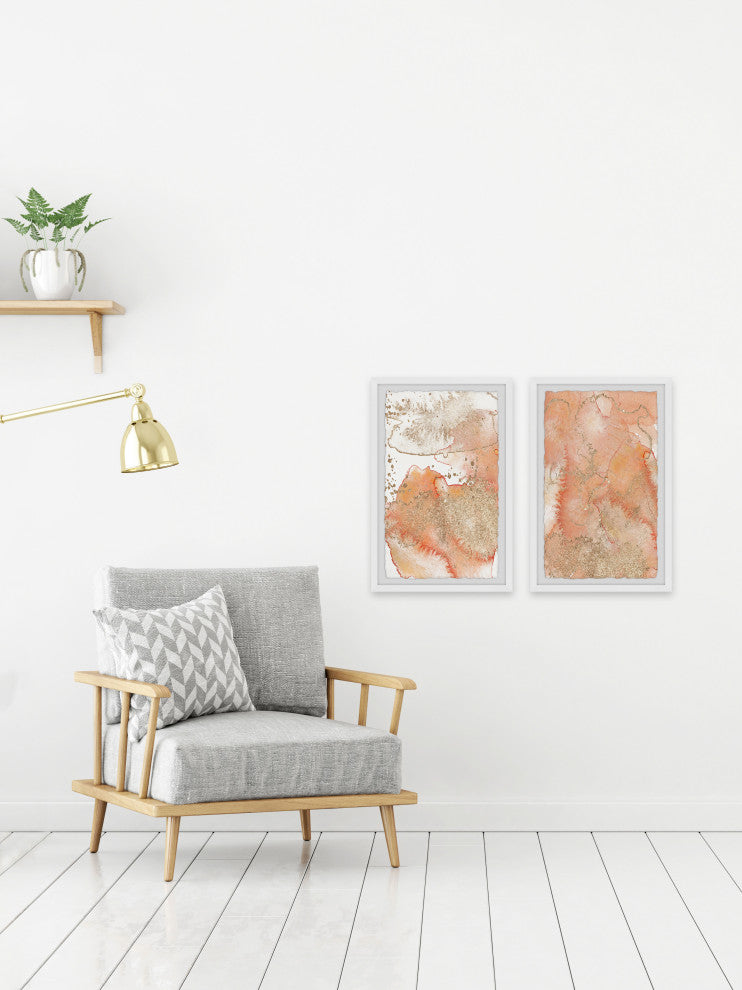 Tectonic Faults Diptych, 2-Piece Set, 8x12 Panels