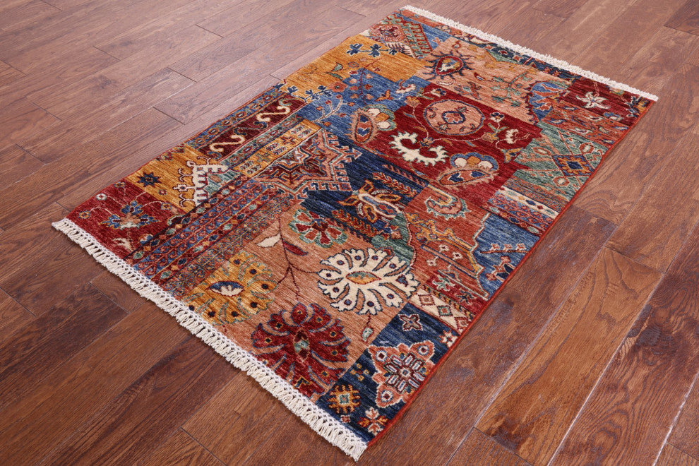 2' 10" X 4' 2" Super Kazak Handmade Wool Rug Q11248