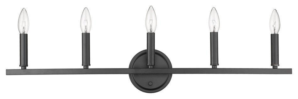 Sawyer 5-Light Matte Black Vanity