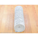 Light Gray Transitional Jacquard Loomed Wool and Silk Runner Rug, 2'5"x12'0"
