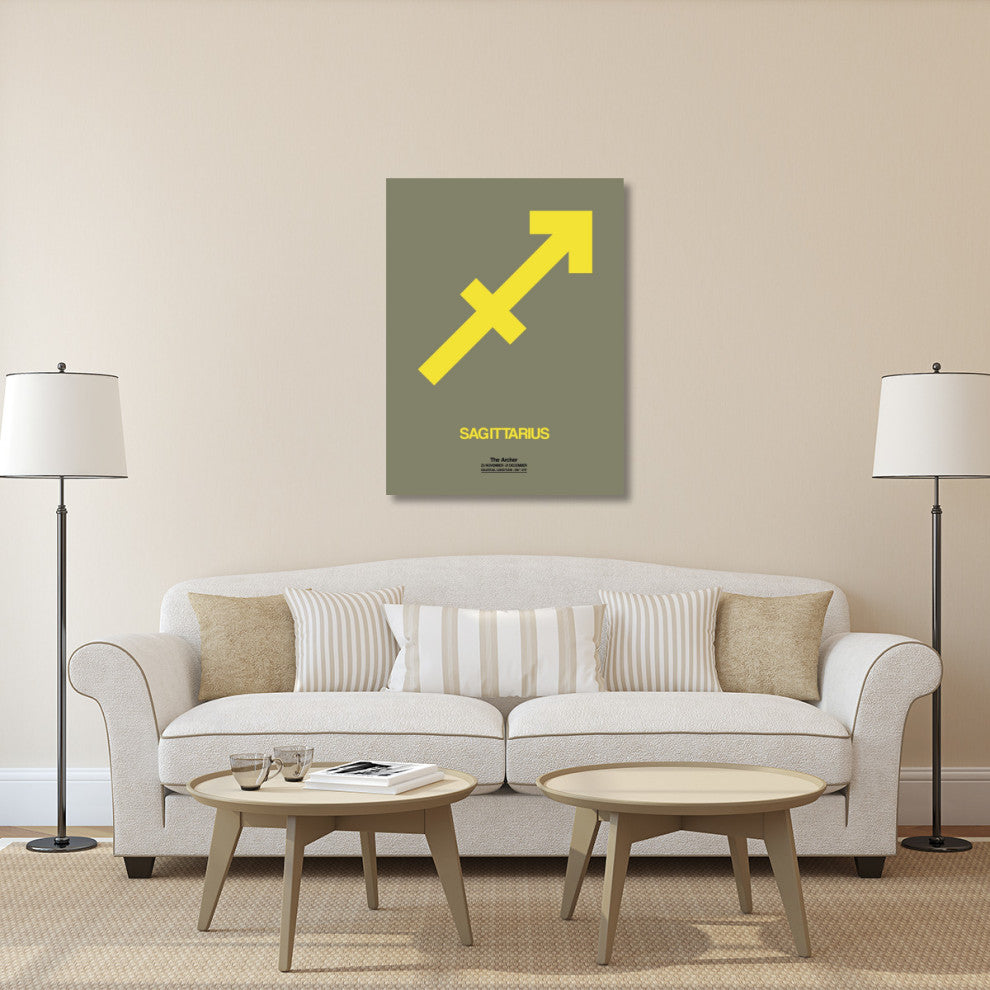 "Sagittarius Zodiac Sign Yellow" Fine Art Print