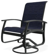 Belle Isle Sling Outdoor Swivel Rocker, Bark/Graphite