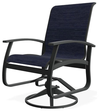 Belle Isle Sling Outdoor Swivel Rocker, Bark/Graphite