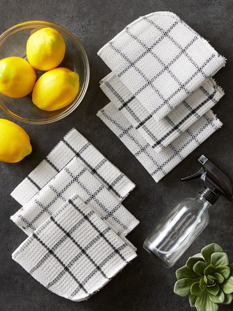 Black Scrubber Dishcloth Set of 6