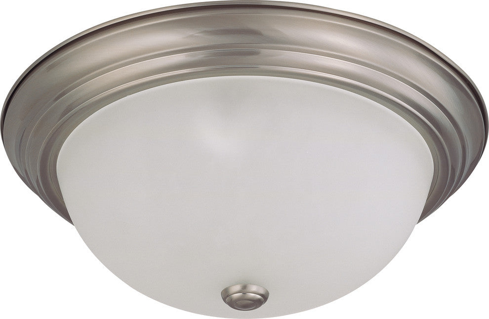 Nuvo 3-Light Close-to-Ceiling Light Fixture, Brushed Nickel