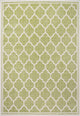 Trebol Moroccan Trellis Textured Weave Indoor/Outdoor, Green/Cream, 8 X 10