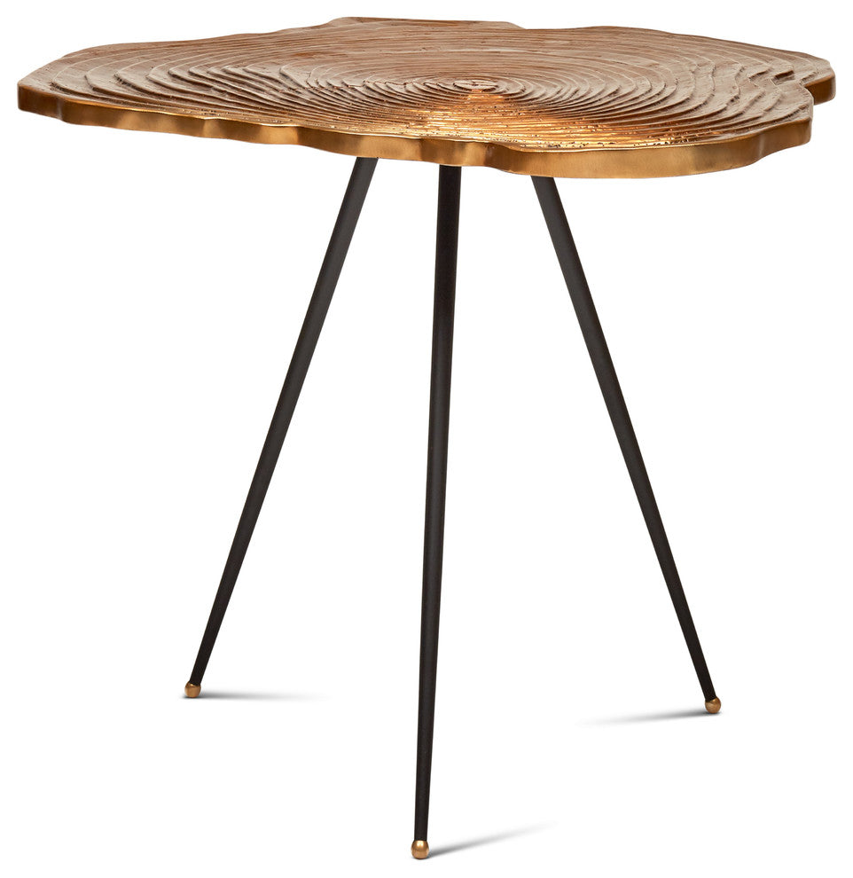 IE Series Easton Slab End Table, Brass