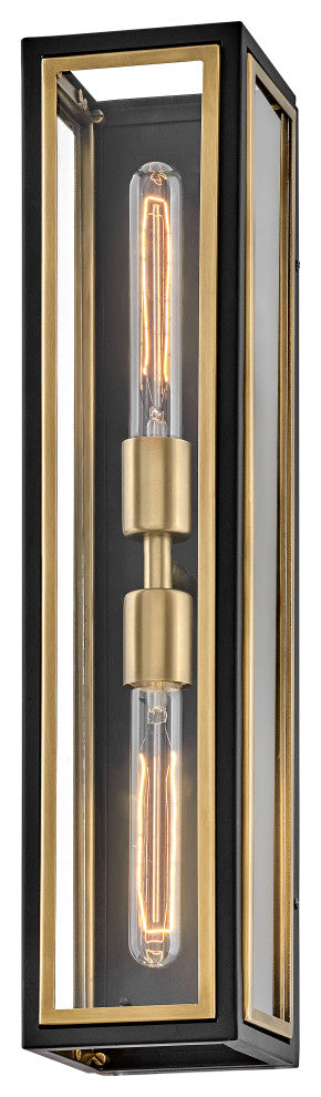 Hinkley Shaw Large Two Light Sconce, Black