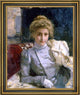 Ilia Efimovich Repin Portrait of Tevashova Framed Premium Canvas Print, 16"x20"