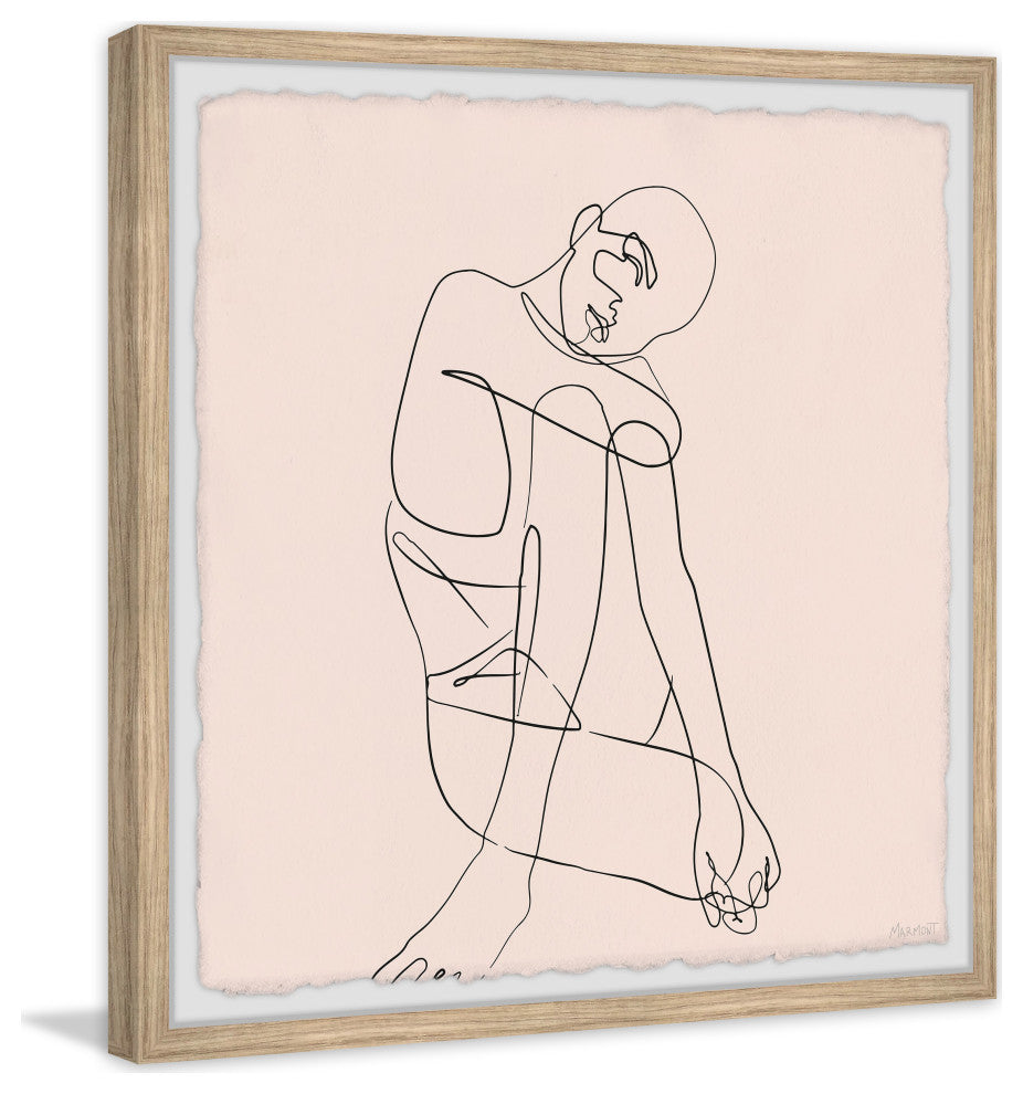 "Feeling Tired" Framed Painting Print, 32x32