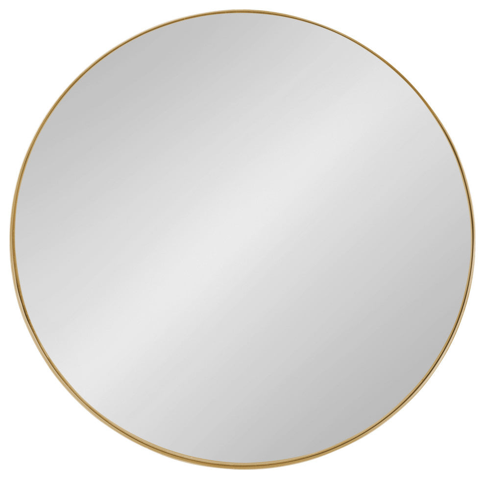 Rollo Round Framed Wall Mirror, Gold, 22 Diameter