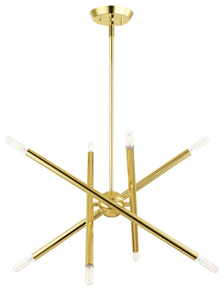 Livex Lighting Soho 8 Light Polished Brass Chandelier