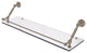 Waverly Place 30" Floating Glass Shelf with Gallery Rail, Antique Pewter