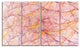 Mystic Pink Fractal Veins, Abstract Canvas Art Print, 48"x28", 4 Panels