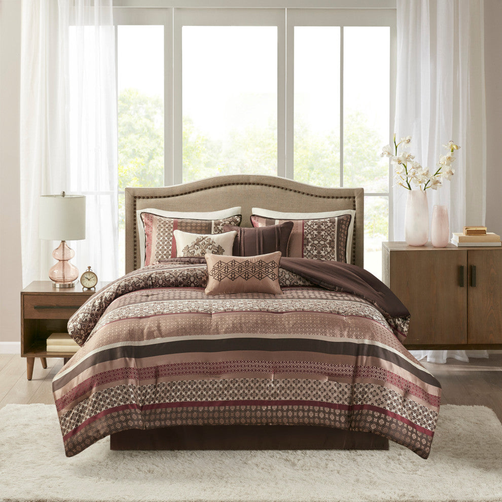 Madison Park Jacquard 7-Piece Comforter Set, California King