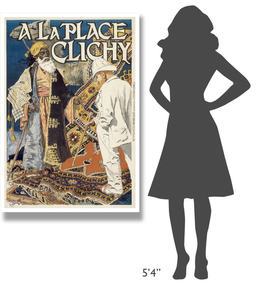 "A la Place Clichy" Digital Paper Print by Eugene Samuel Grasset, 34"x50"