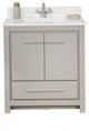 Mila Collection 30" Bathroom Vanity With Sink, Mirror, Countertop, Ash Gray