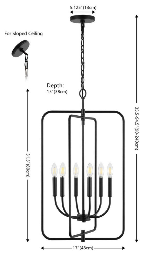 Safavieh Alto 6Lt 15" Pendant