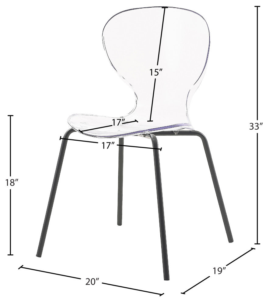 Clarion Dining Chair (Set of 2), Matte Black