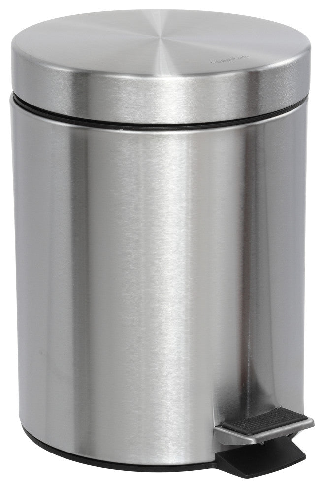 Oscar 8-Gallon Step-Open Trash Can With Mini Trash Can, Stainless Steel