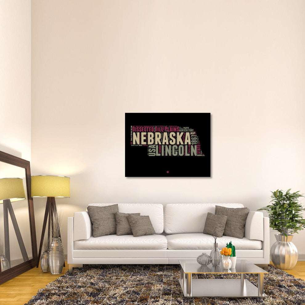 "Nebraska Word Cloud 1" Fine Art Print