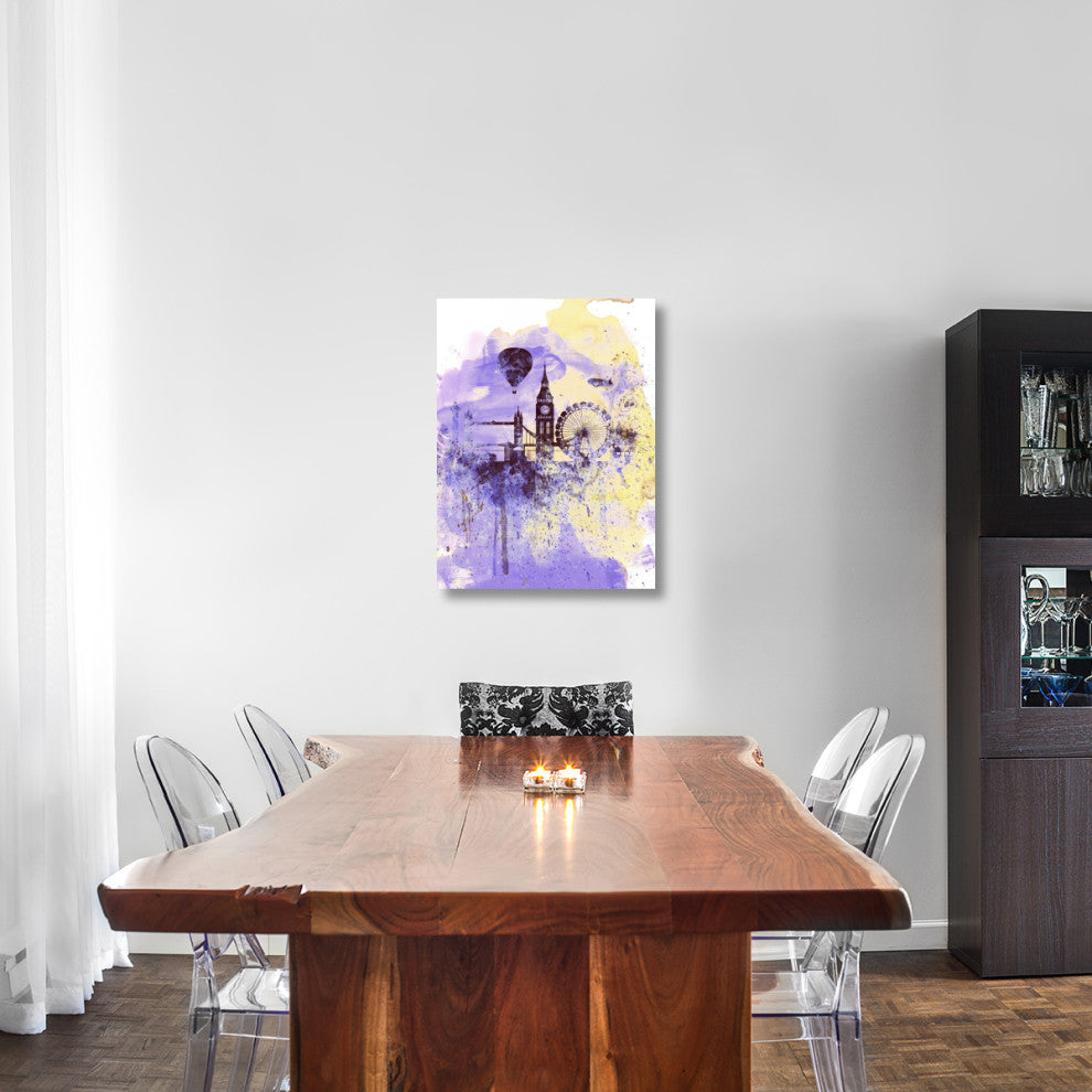 "London Watercolor Skyline" Fine Art Print