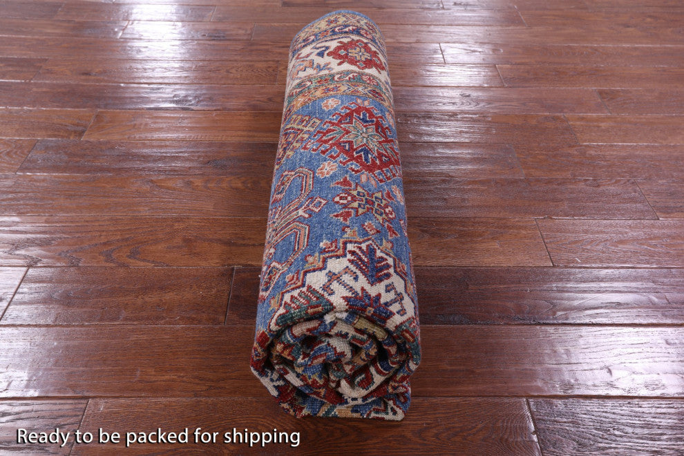 6' Square Handmade Super Kazak Rug Q10349