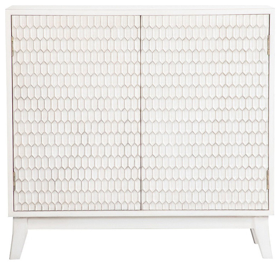 Rectangular 2-Door Accent Cabinet, White
