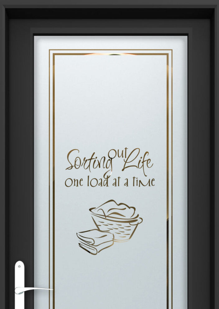Laundry Door - Sorting Out Life Laundry Basket - Primed - 36" x 84" - Knob...