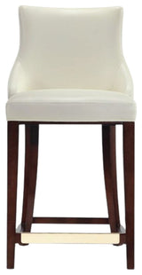Manhattan Comfort Shubert Counter Stool, Ivory, Single