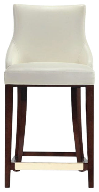 Manhattan Comfort Shubert Counter Stool, Ivory, Single