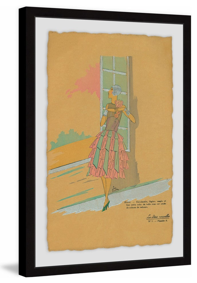 "Gazing Out the Window" Framed Painting Print, 24"x36"