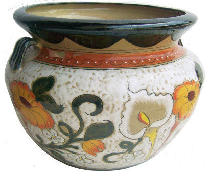 Big Lily/Sunflower Talavera Ceramic Pot