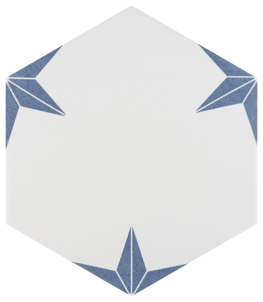 Stella Hex Azul Porcelain Floor and Wall Tile