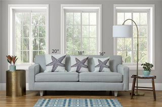 16x16" Zipper Stripe Nautical Decorative Indoor Pillow, Sage