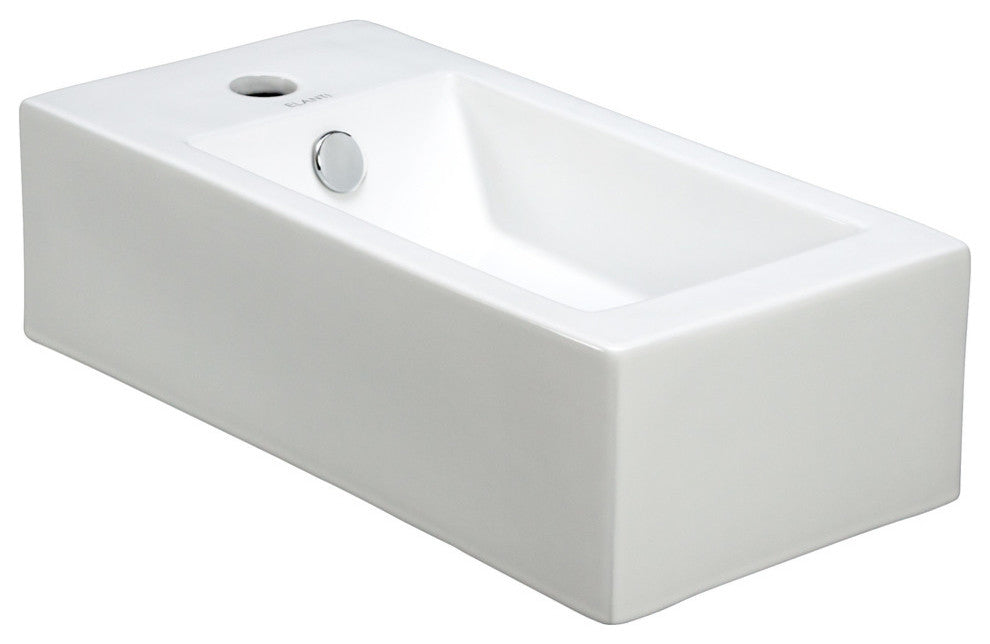 Porcelain Wall-Mounted Right-Facing Sink