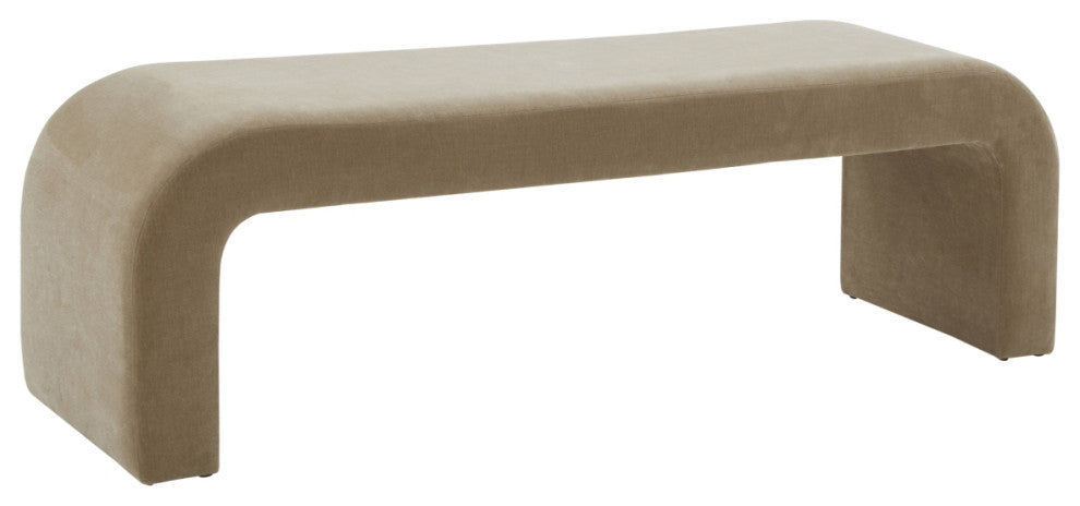 Safavieh Couture Caralynn Upholstered Bench, Light Brown