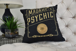 The Psychic Eye 18" Gold/Yellow Halloween Print Decorative Throw Pillow