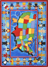 Kid Essentials Rug, I'm an American, 7'8"x10'9"